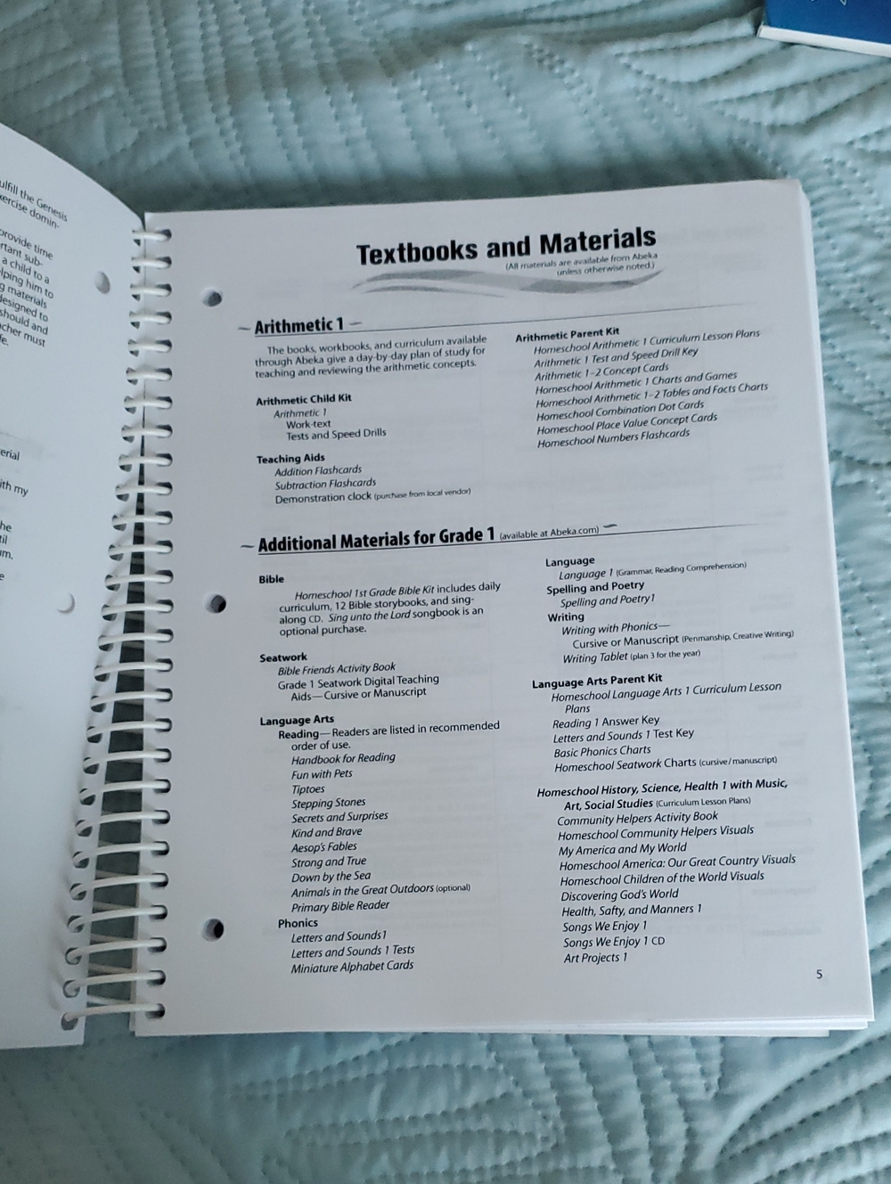 Abeka Homeschool Arithmetic 1 Curriculum Lesson Plans - Purple & White - Picture 3 of 5